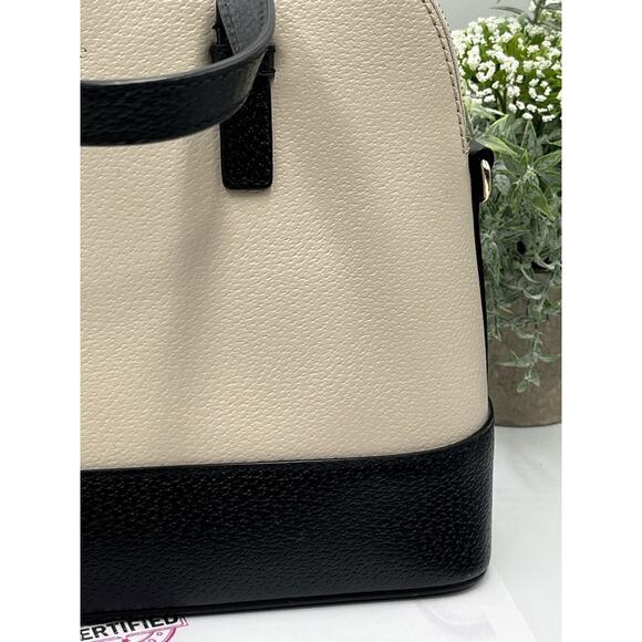 Kate Spade Grand‎ Street Rachelle Satchel Porcelain Black Leather Authenticated - Picture 12 of 16